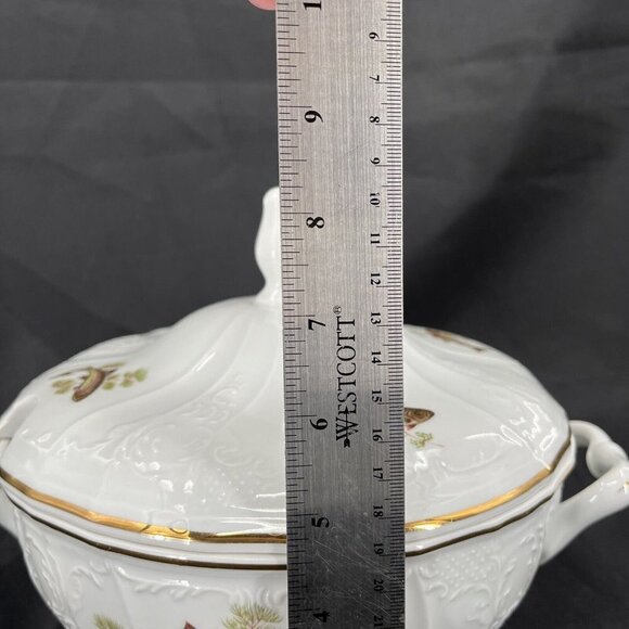 Bernadotte Covered Soup Tureen Wildlife Czech Republic Trout NO LADLE - Picture 11 of 16
